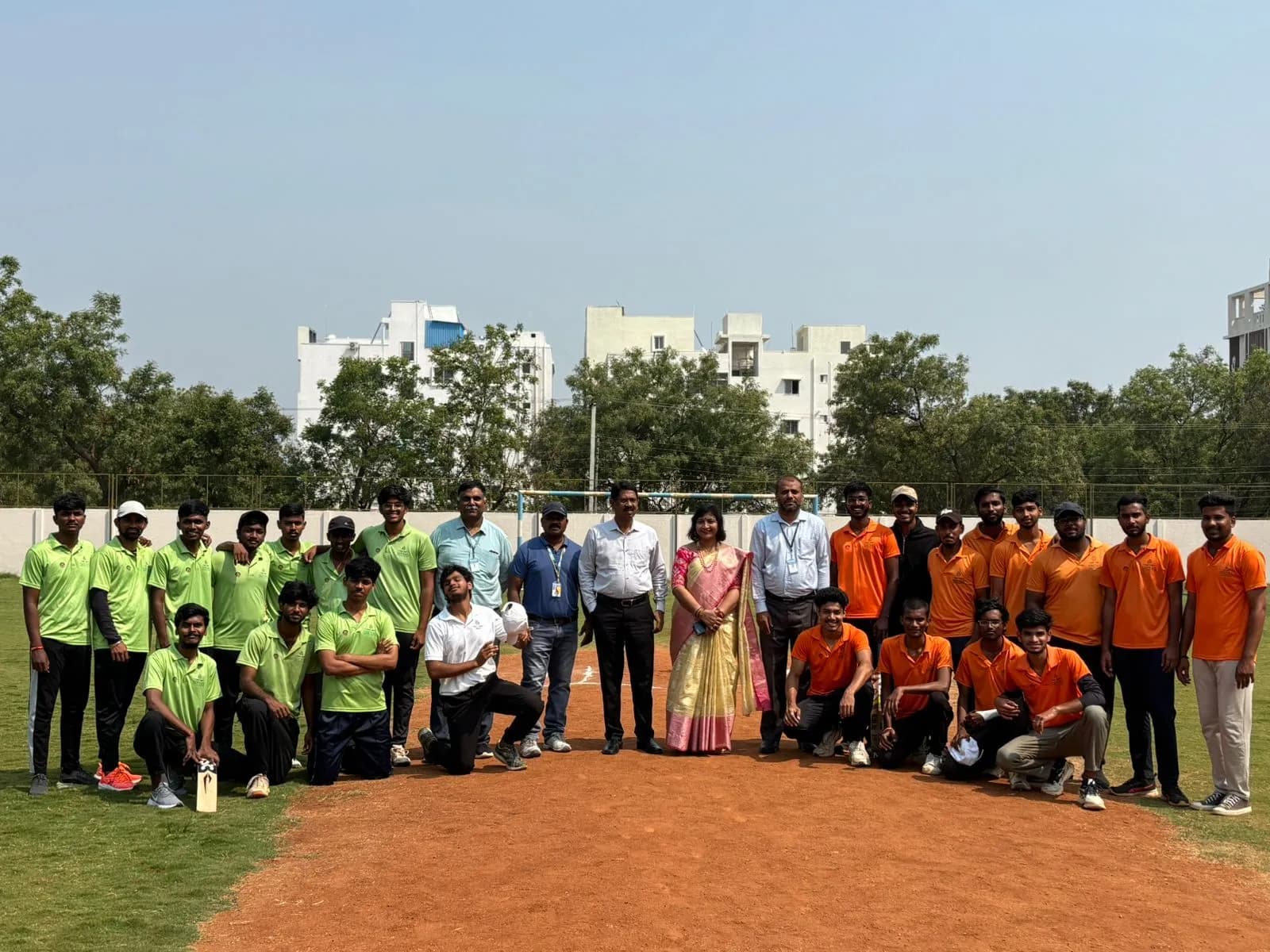 Students participating in sports activities